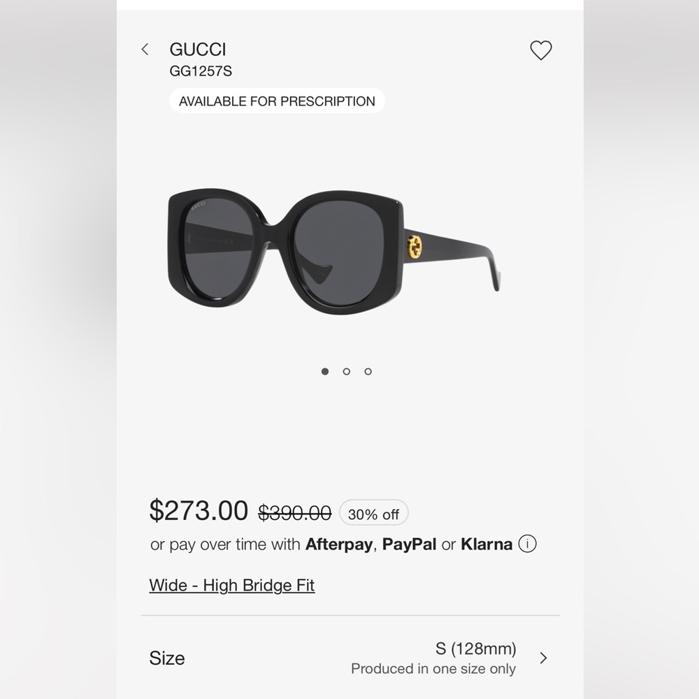 Gucci Black Sunglasses